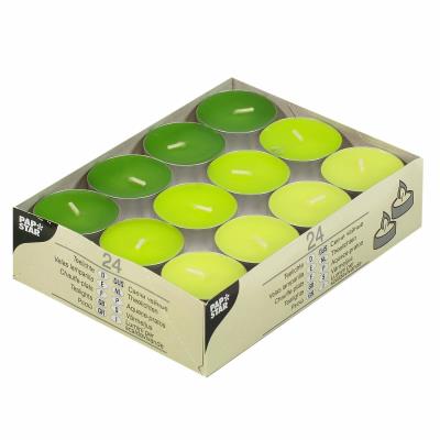 Assortiment de 24 bougies chauffe-plats Vert