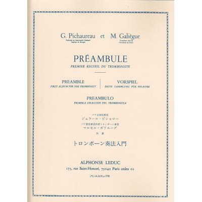 Méthodes et pédagogie LEDUC GALIEG & PICHAUREAU - PREAMBULE - TROMBONE Trombone