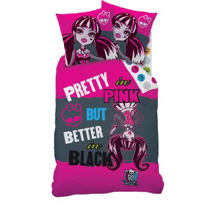 Housse de couette et taie d'oreiller 140X200 cm MONSTER HIGH 100% coton