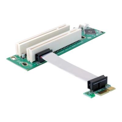 Delock Riser card PCI Express x1 > 2x PCI 32Bit 5 V with flexible cable 9 cm left insertion - Carte fille