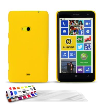 Coque rigide ORIGINALE Ultra Fine Jaune Le , Pearls, de MUZZANO pour NOKIA LUMIA 625 + 3 Films de Protection Ecran UltraClear