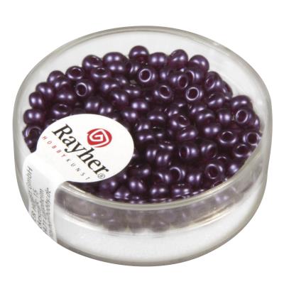 Perle rocaille cirée - Violet - 2,6 mm