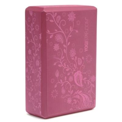 Yogistar 107496 yogablock bordeaux motif indian flower