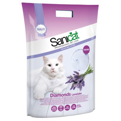 Sanicat - Litière Diamonds Lavande pour Chat - 15L