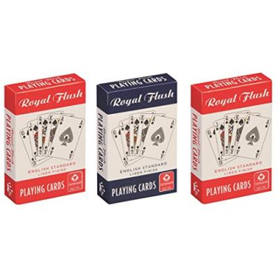 Cartamundi royal flush cartes à jouer standard (lot de 3, rouge/blanc/bleu)