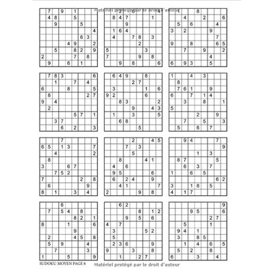 I Tout le monde vous qualifie de matheux! Livre Sudoku facile