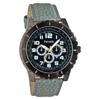 Ferretti Homme | Montre Style Chronographe avec Bracelet en Cuir | FT12002