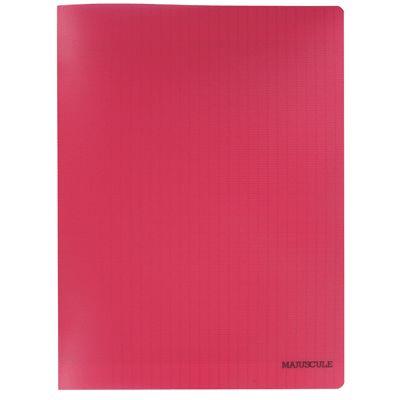 Cahier piqure 48 pages couverture polypropylène 24x32cm seyes 90g rouge