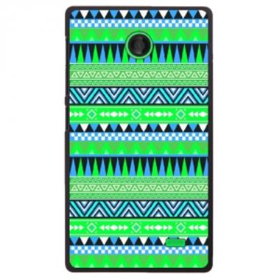 Coque rigide pour Nokia X avec impression Motifs aztèque bleu et vert