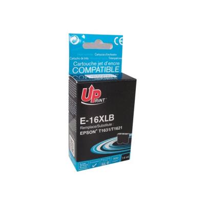 UPrint E-16XLB - zwart - inktcartridge (alternatief voor: Epson T1631, Epson T1621)