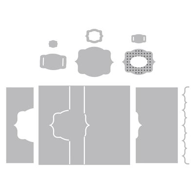 Matrice découpe (die) framelits sizzix carte royal flip-its - sizzix