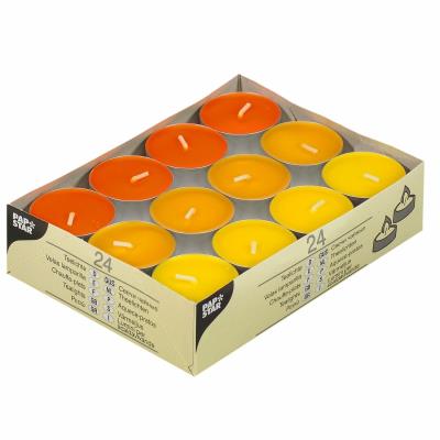 Assortiment de 24 bougies chauffe-plats Orange
