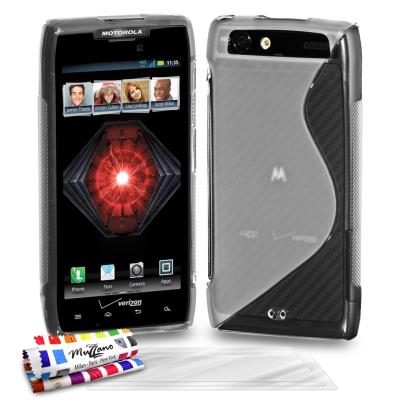 Coque Souple ORIGINALE Ultra Fine Transparent , Le S,  Premium de MUZZANO pour MOTOROLA XT916 + 3 Protections Ecran , UltraClear,  Pour MOTOROLA XT916
