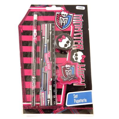 Set scolaire 'Monster High' noir rose