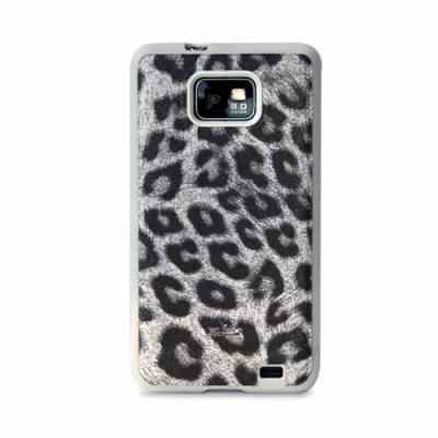 Coque Puro Léopard fourrure synthétique Grise _ Samsung Galaxy S2 i9100