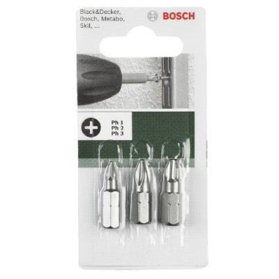 Bosch 2609255963 Set De 3 Embouts De Vissage Courts Qualité Standard Plats 4,5 + 5,5 + 6,5