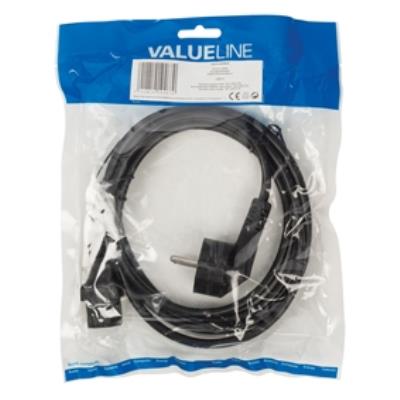 Câble dalimentation schuko mâle coudé - iec-320-c13 2.00 m noir valueline