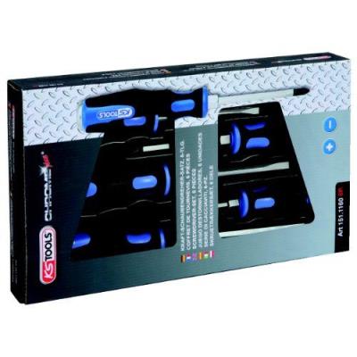 Ks Tools 151.1160 Boite De Tournevis Ergotorque Max Plat Ph 6 Pièces
