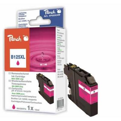 Peach pi 500-89 cartouche dencre xl compatible brother lc - 125xl, magenta