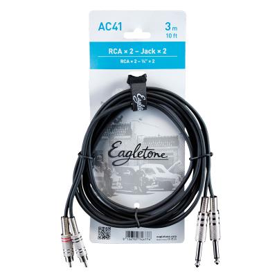 Adaptateurs En Tout Genre Eagletone Ac41 - 2 Rca / 2 Jack Male - 3M Cables Adaptateur