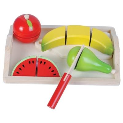 NEW CLASSIC TOYS - REF 0583 - JEU D'IMITATION - PLATEAU FRUITS - CAGETTE EN BOIS