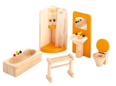 Djeco - Salle De Bain Pour La Maison De Poupees En Bois