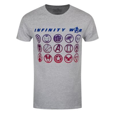 The Avengers T-Shirt Avengers Infinity War All Icons Homme GrisXL