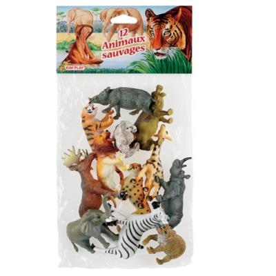 Cofalu kim'play - figurine - animal - 12 x animaux sauvages