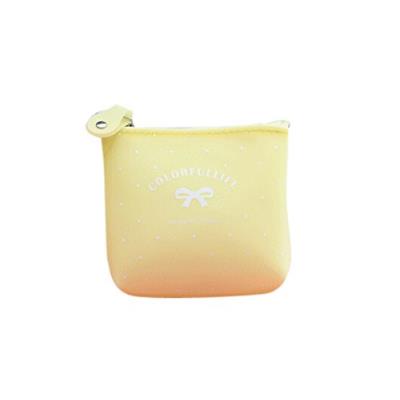 Porte monnaie silicone gel bonbon ( Jaune Pastel )