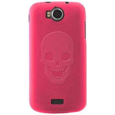 Mocca design gel skull verni housse en silicone pour wiko cink peax rose