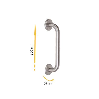 Poignée de tirage handicap 25 x 300 mm pour salle de bain en inox Klose Besser