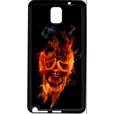 Coque samsung note 3 crane en feu fire skull