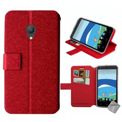 Housse etui coque pochette portefeuille pour Orange Rise 51 - ROUGE