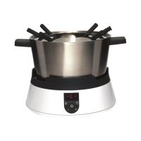 CASO Design FonDue - fonduepan/inductiekookplaat - wit/roestvrijstaal