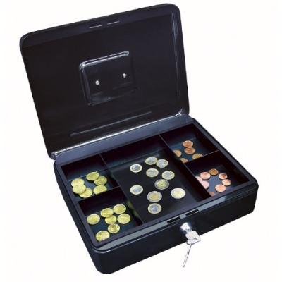Wedo 145421h caissette à monnaie à 5 compartiments avec clip 30 x 24 x 9 cm noir