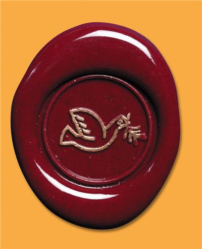 Herbin - Pastille laiton pour sceau sur broche Colombe