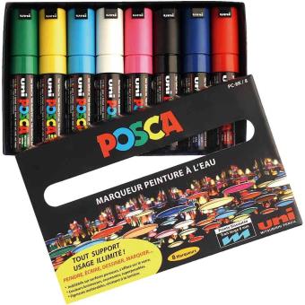 Marqueur peinture POSCA PC-8K, étui de 8 pièces - Autres accessoires  écriture et petite fourniture - Achat & prix