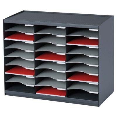 Trieur monobloc 24 cases anthracite / gris