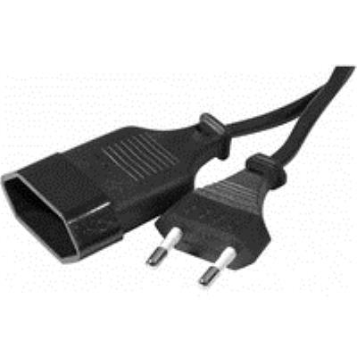 Rallonge secteur fiche bipolaire 1.80M - noire