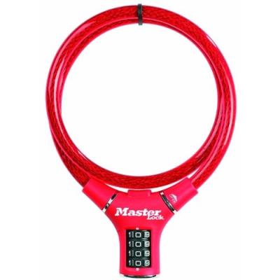 Master lock câble antivol rouge 0,90 m x ø 12 mm