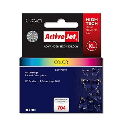 Cartouche d'impression Activejet Premium AH 704CR 21 ml taille couleur cyan jaune C Y - vue 2