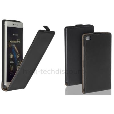 Housse etui coque pochette PU cuir fine pour Huawei Ascend P8  - NOIR