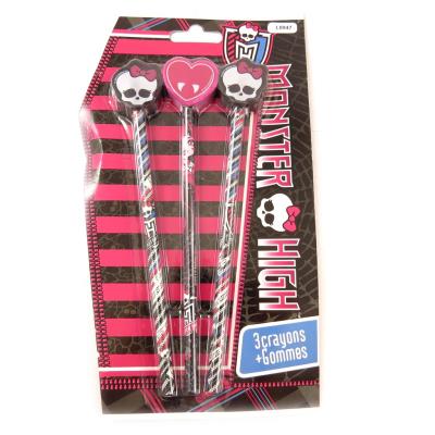 Set scolaire 'Monster High' noir rose