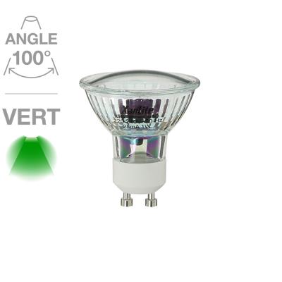 Spot 18 LED verte GU10