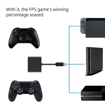 Adaptateur convertisseur clavier / souris pour PS4, Xbox one, Xbox serie S  X, switch - Avec entrée casque - Adaptateur et convertisseur à la Fnac
