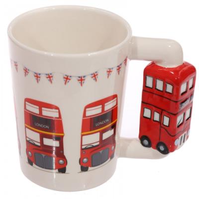 Mug avec anse en forme de bus londonien
