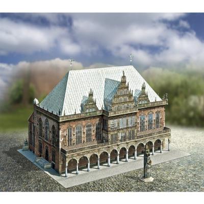 Maquette en carton : ancien hôtel de ville de brême, allemagne schreiber-bogen
