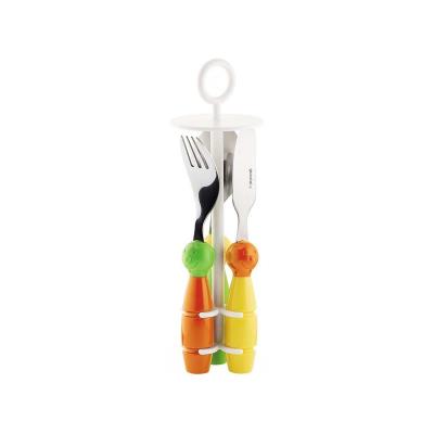 Guzzini Couverts enfants Billo orange et vert