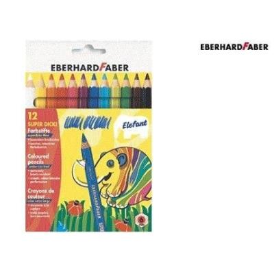 Eberhard Faber - Crayons De Couleur Big Winner, Mine Épaisse - Lot De 12 Crayons - Couleurs Assorties