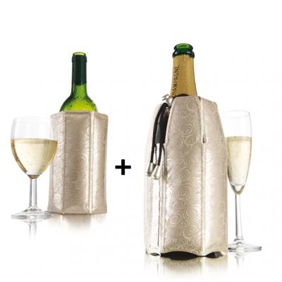 Rafraîchisseur à bouteille Rapid Ice Coolers, décor doré, 2 pièces